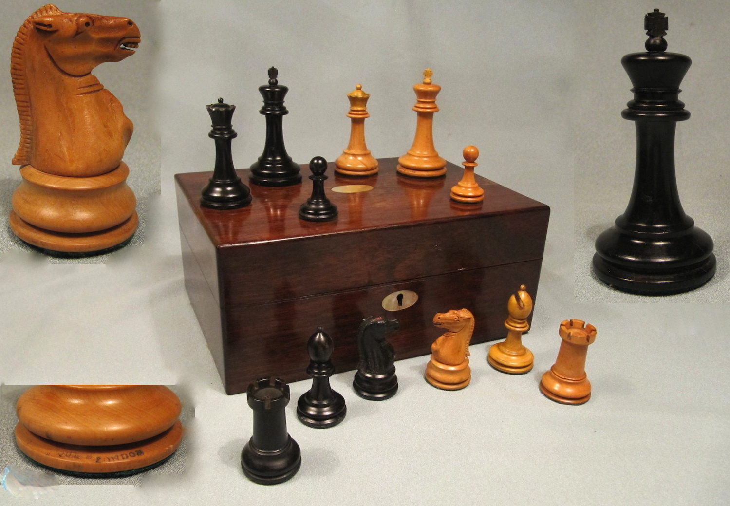weighted composite Staunton Chess Set. by Jaques of London. 